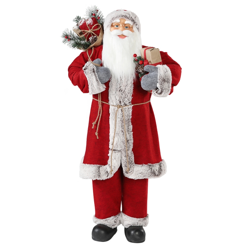 30 ~ 110cm karácsonyi állt Santa Claus ajándék táska dísz díszítés fesztivál ünnep figurák gyűjtemény hagyományos karácsony