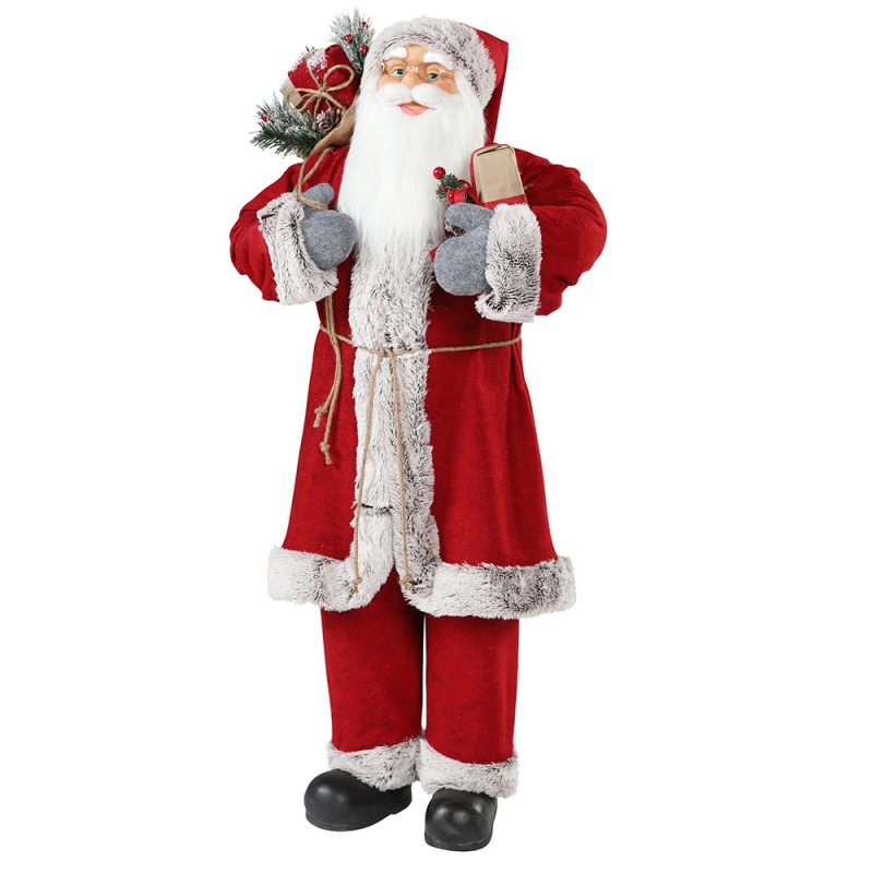 30 ~ 110cm karácsonyi állt Santa Claus ajándék táska dísz díszítés fesztivál ünnep figurák gyűjtemény hagyományos karácsony