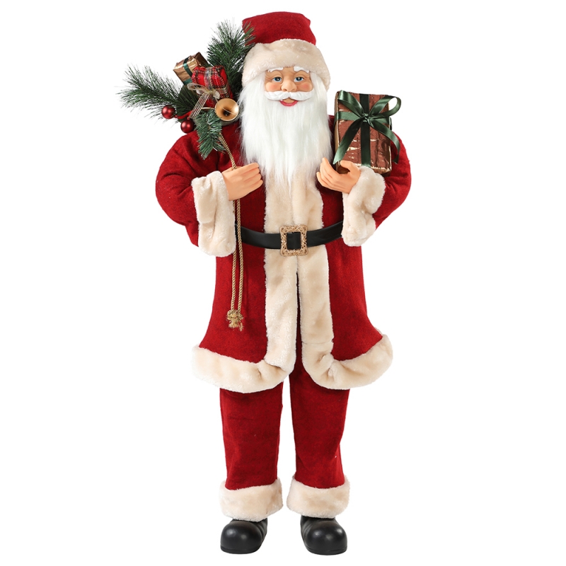30 ~ 110cm Karácsonyi Mikulás ajándék táska dísz díszítés fesztivál ünnep figurák gyűjtemény hagyományos karácsony