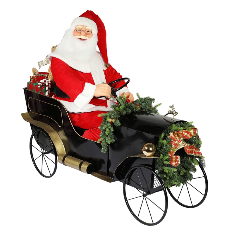 150cm ülő szán Santa Claus világító díszítéssel karácsonyi dekoráció Hagyományos ünnepi figurák gyűjteménye